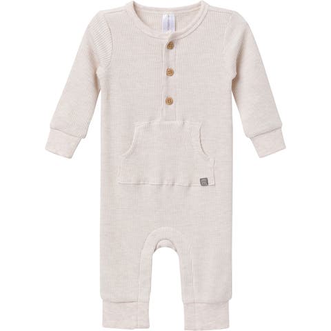 Waffle Knit Romper with Kangaroo Pocket (Baby)