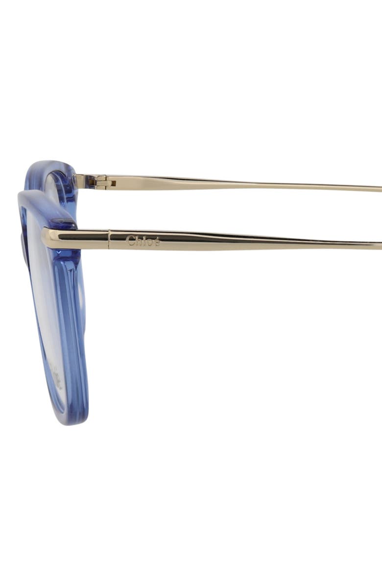Chloé 54mm Square Optical Glasses, Alternate, color,