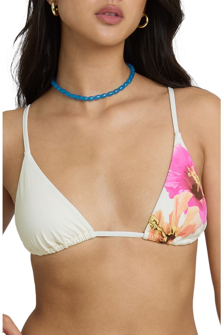 Sunny Shore Slider Triangle Bikini Top, Main, color, SALT CRYSTAL