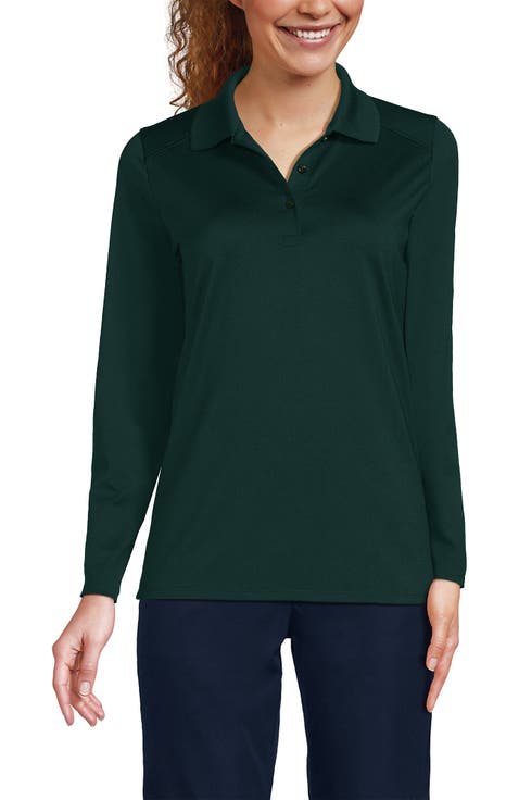 School Uniform  Long Sleeve Feminine Fit Rapid Dry Polo Shirt