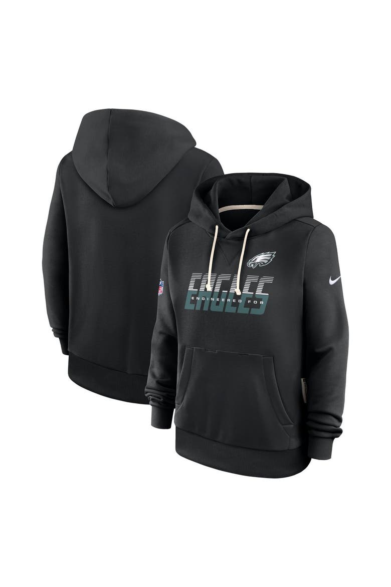 Women's Nike Black Philadelphia Eagles Sideline Standard Issue Dri-FIT Hoodie, Main, color, Black