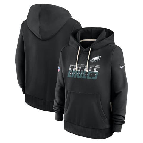 Women's Nike Black Philadelphia Eagles Sideline Standard Issue Dri-FIT Hoodie