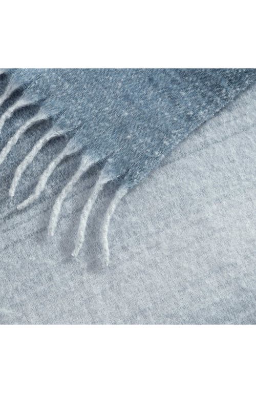 Kenneth Cole Faux Mohair Throw In Blue