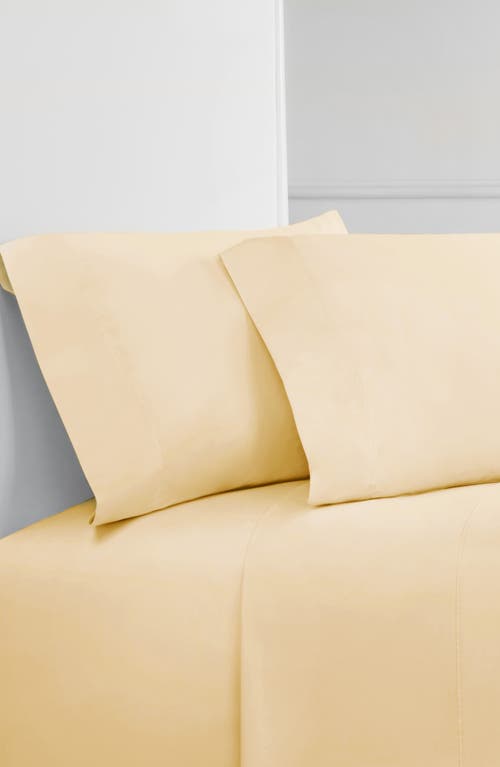 Melange Home Pleat Detail 400 Thread Count Sheet Set With Bonus Pillowcases In Yellow