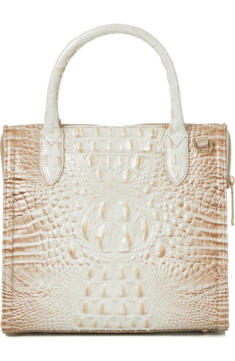 Brahmin Small Caroline Croc Embossed Leather Satchel, Alternate, color, Contour