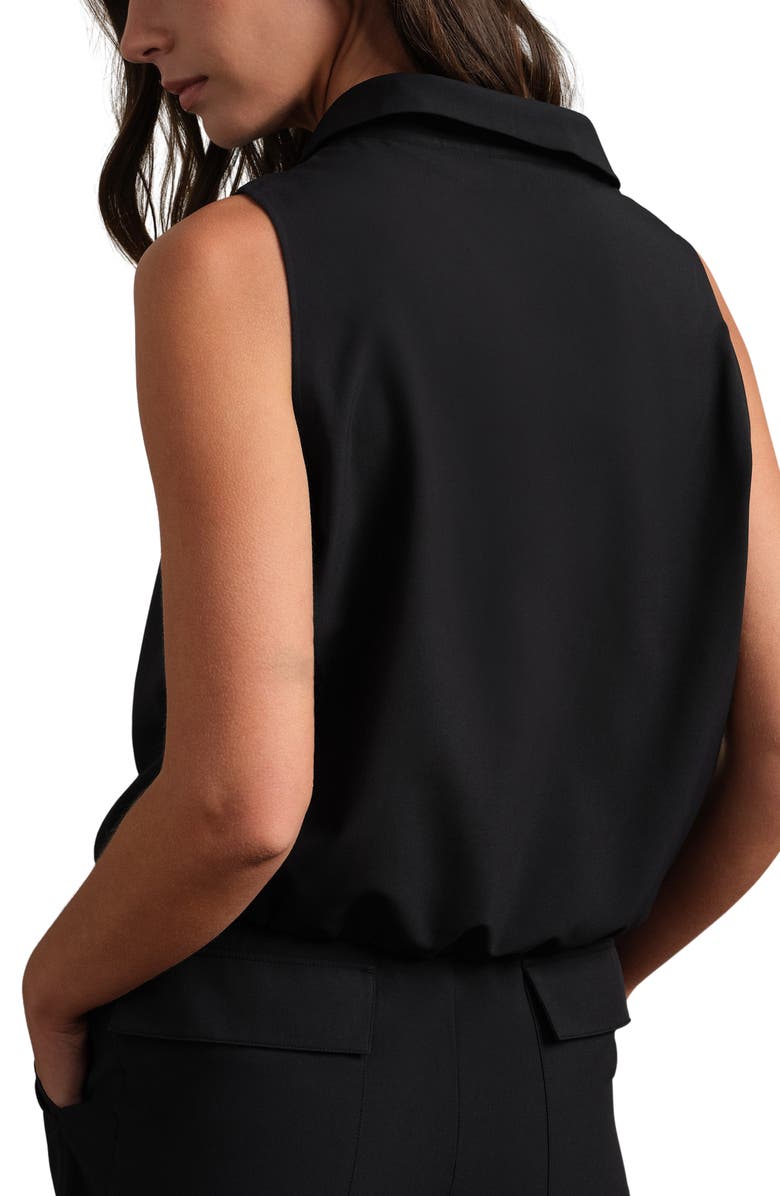 Rhone Mirage Sleeveless Performance Button-Up Shirt, Alternate, color, Pure Black