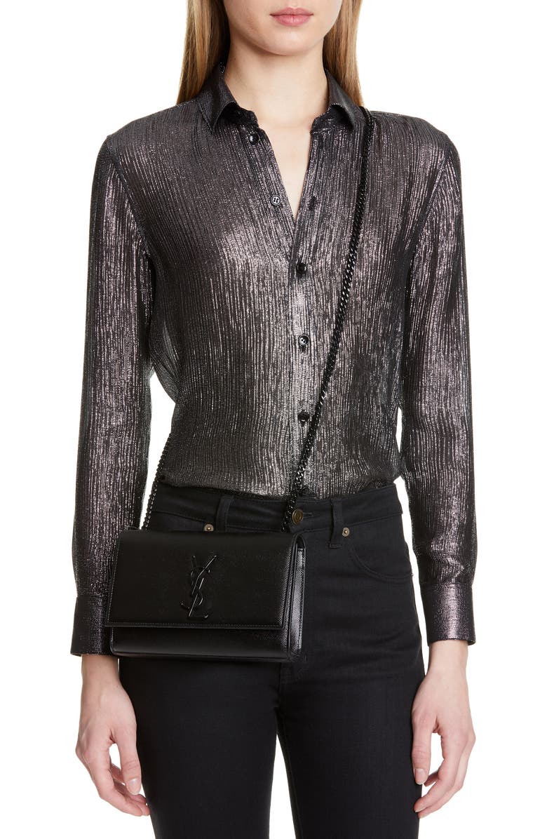 Saint Laurent Small Kate Leather Shoulder Bag, Alternate, color,