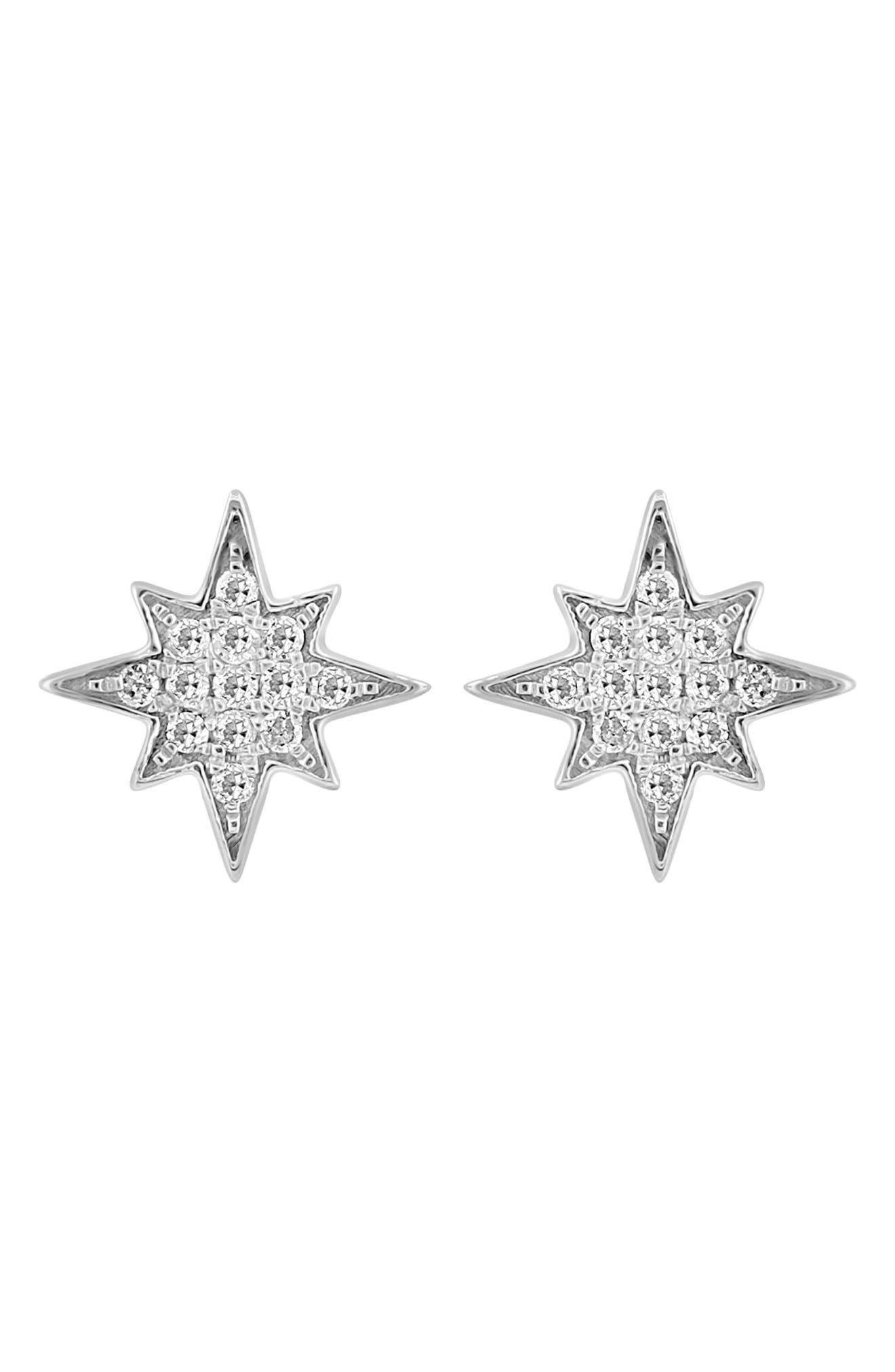 EFFY Sterling Silver Diamond Burst Stud Earrings - 0.22 ctw.