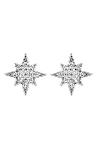 Sterling Silver Diamond Burst Stud Earrings - 0.22 ctw.