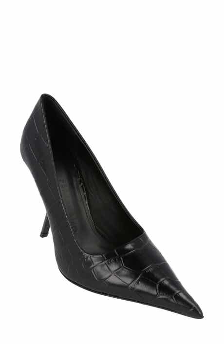 FERRAGAMO Eva Croc Embossed Leather Pump