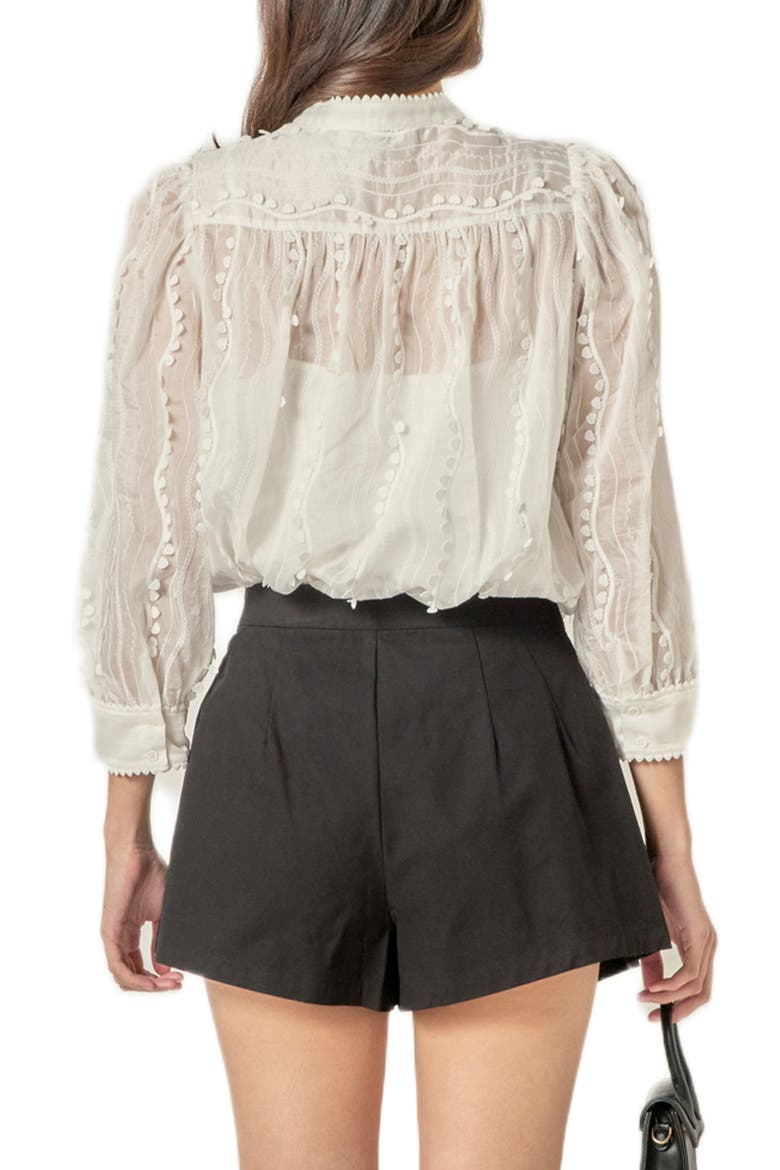 Heart Trim Shirt, Alternate, color, WHITE