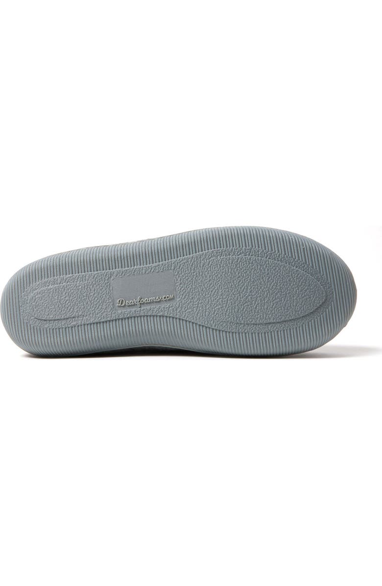DEARFOAMS Hayes Soft Knit Moccasin Slipper, Alternate, color, Light Heather Grey