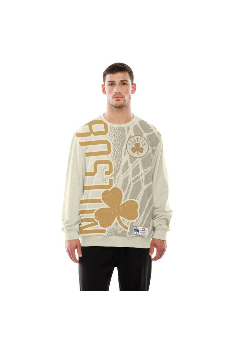 Men's New Era Tan Boston Celtics 2025/26 City Edition Sweatshirt, Main, color, Tan