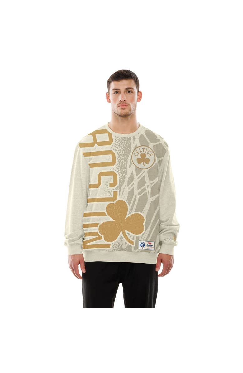 New Era Men's New Era Tan Boston Celtics 2025/26 City Edition Sweatshirt, Main, color, Tan