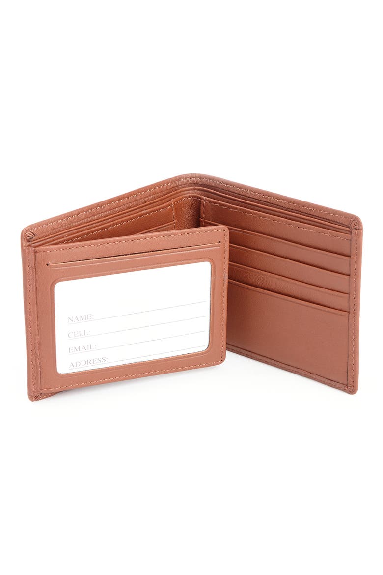 RFID Leather Trifold Wallet, Alternate, color, TAN