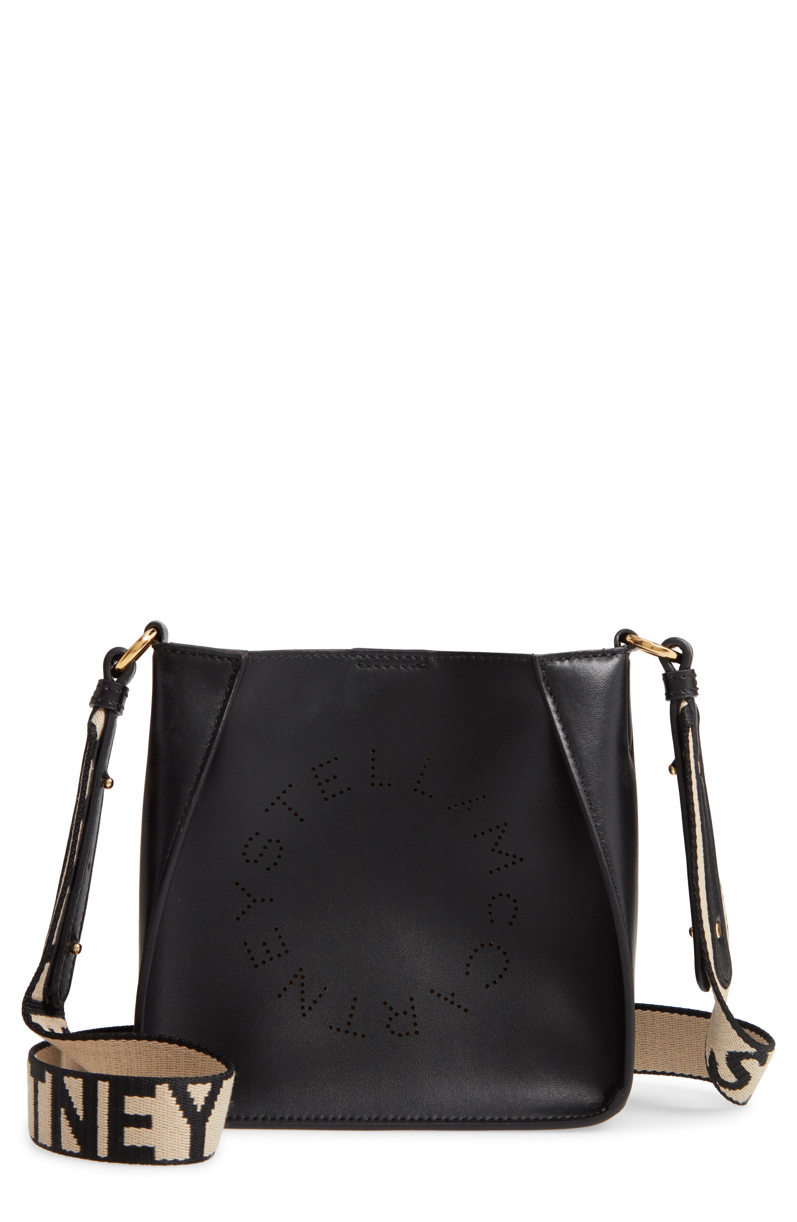 Stella McCartney Logo Alter Nappa Faux Leather Crossbody Bag, Main, color, 