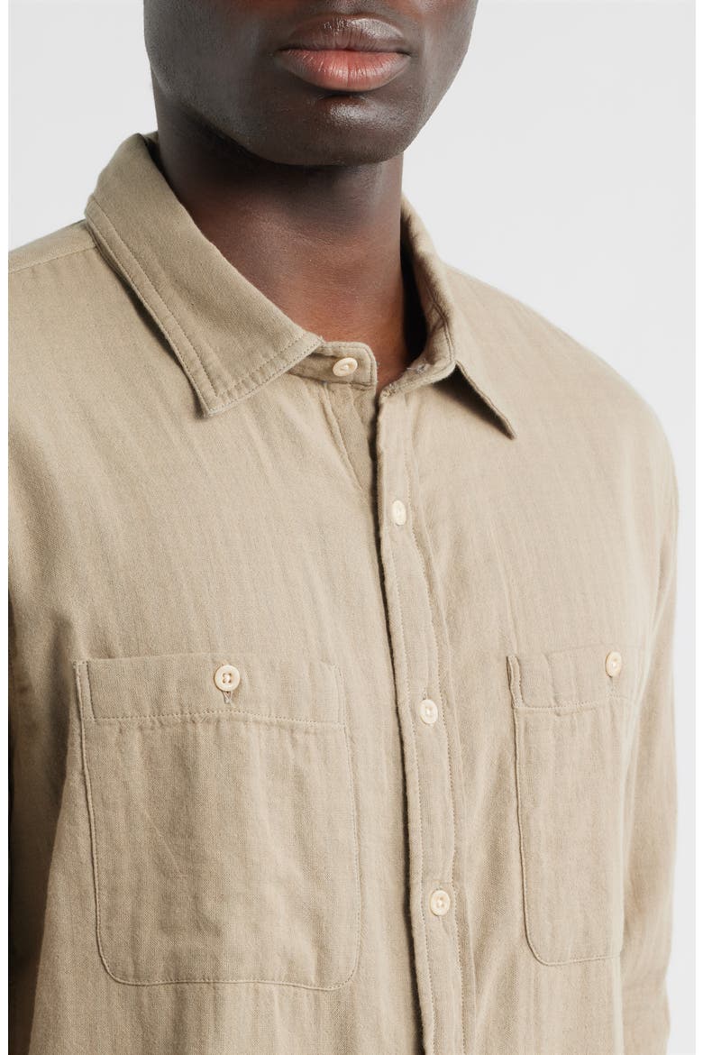 Wayne Button-Up Work Shirt, Alternate, color, KHAKI SAND