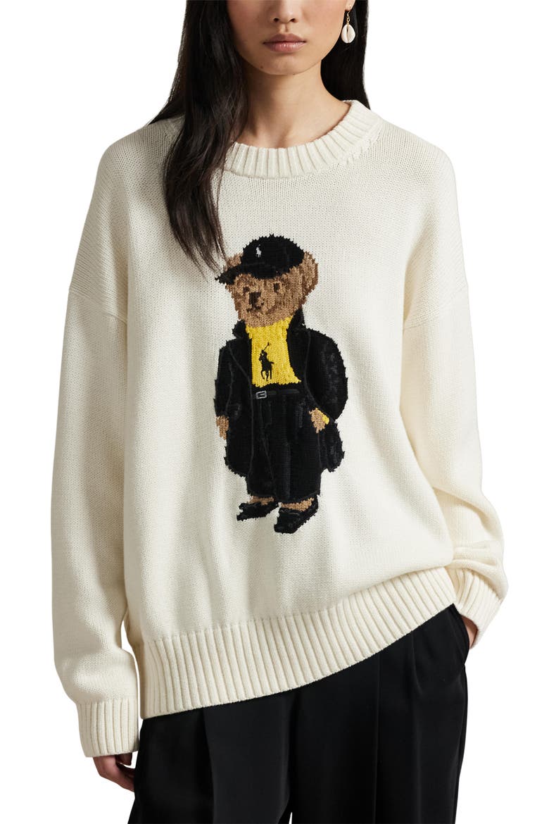 Polo Bear Cotton Crewneck Sweater (Women) | Nordstrom