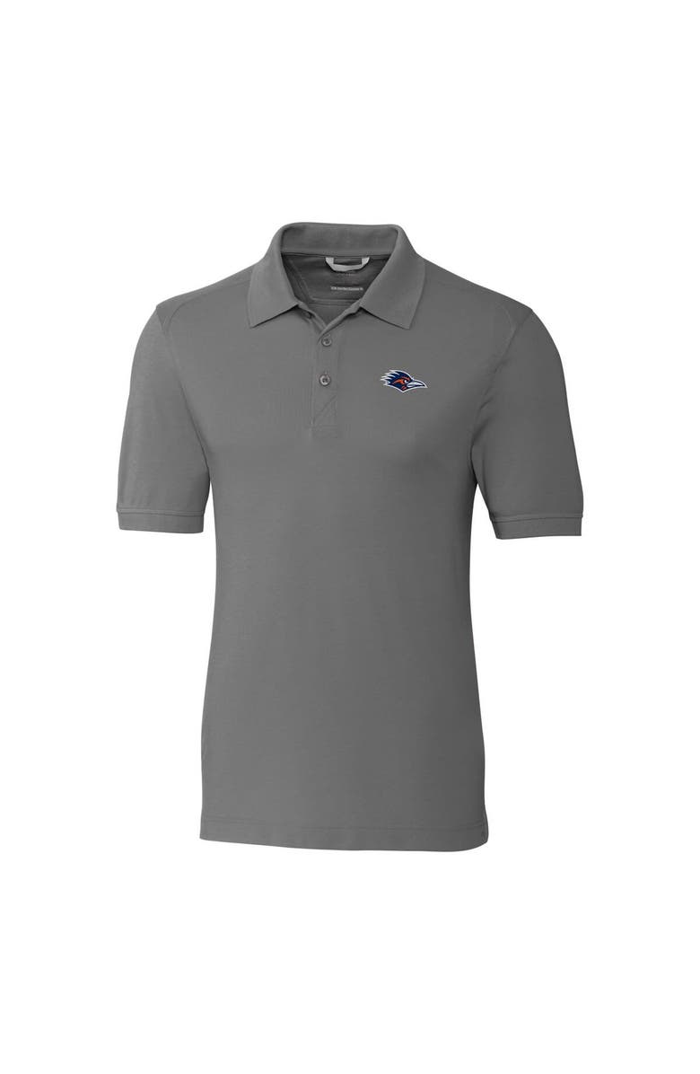 Cutter & Buck Men's Cutter & Buck  Gray UTSA Roadrunners  Advantage Tri-Blend DryTec Pique Polo, Alternate, color, 