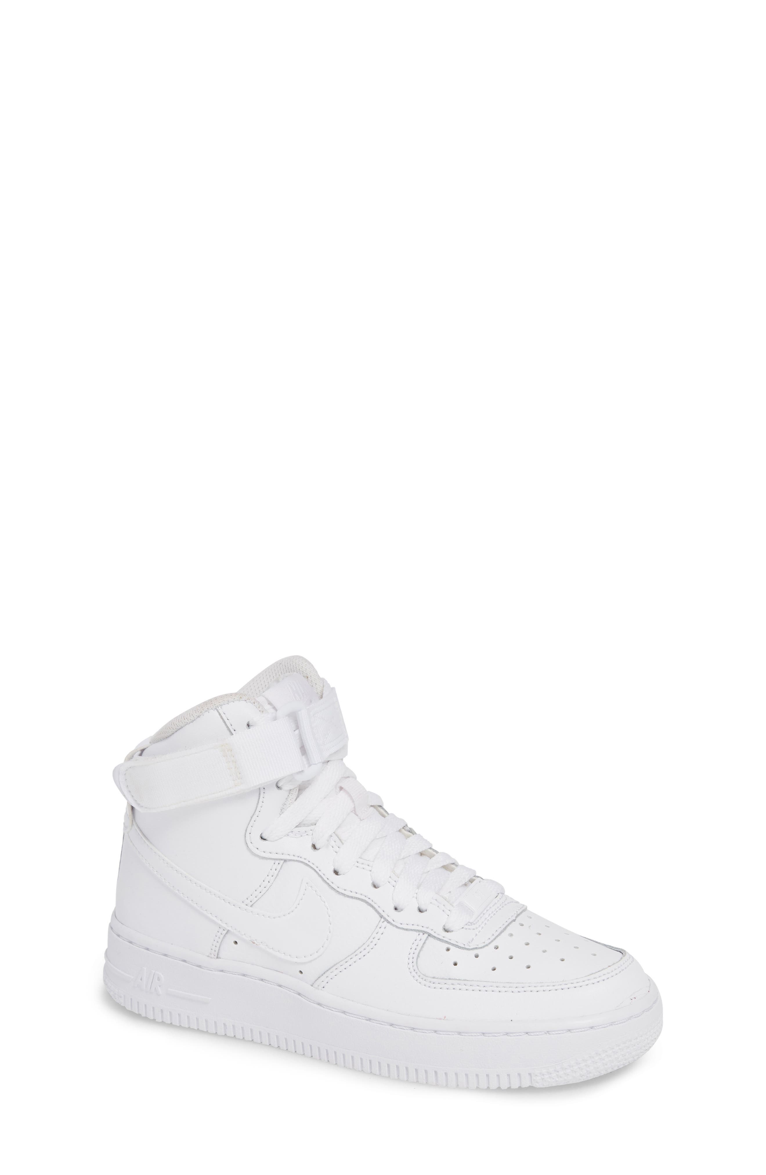 Air Force 1 High Top Sneaker, Main, color, WHITE