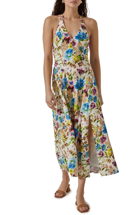 Floral Print Halter Dress