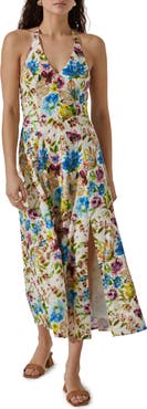 ASTR the Label Floral Print Halter Dress