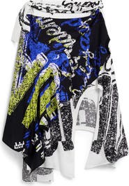 Desigual Print Asymmetric Maxi Skirt