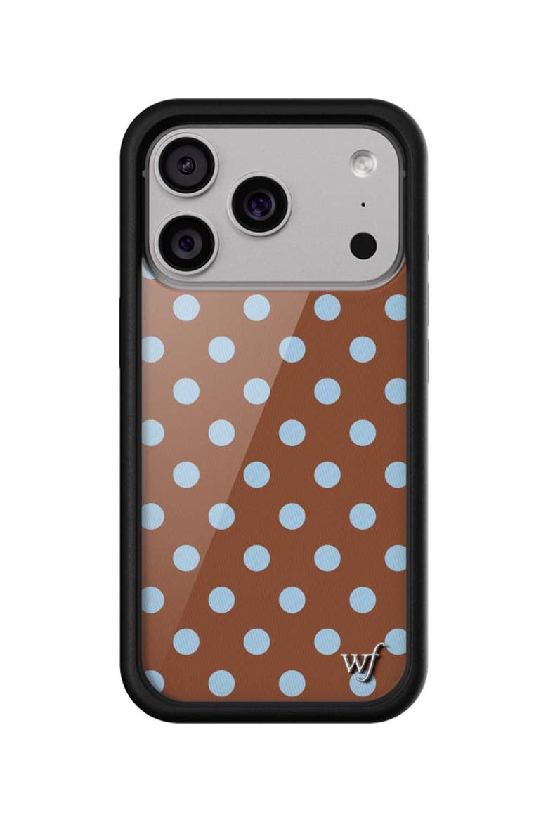 Polka Dot | Brown and Blue iPhone 17/17e/Air/17 Pro/17 Pro Max Case, Main, color, iPhone 17 Pro