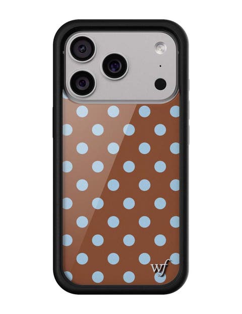 Polka Dot | Brown and Blue iPhone 17/17e/Air/17 Pro/17 Pro Max Case