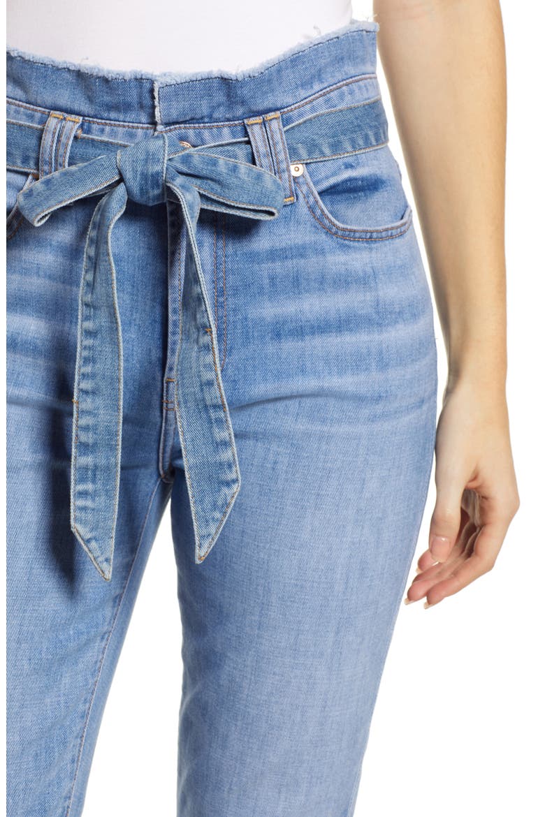 7 For All Mankind® Paperbag Waist Jeans, Alternate, color, BRIGHT BLUE JAY