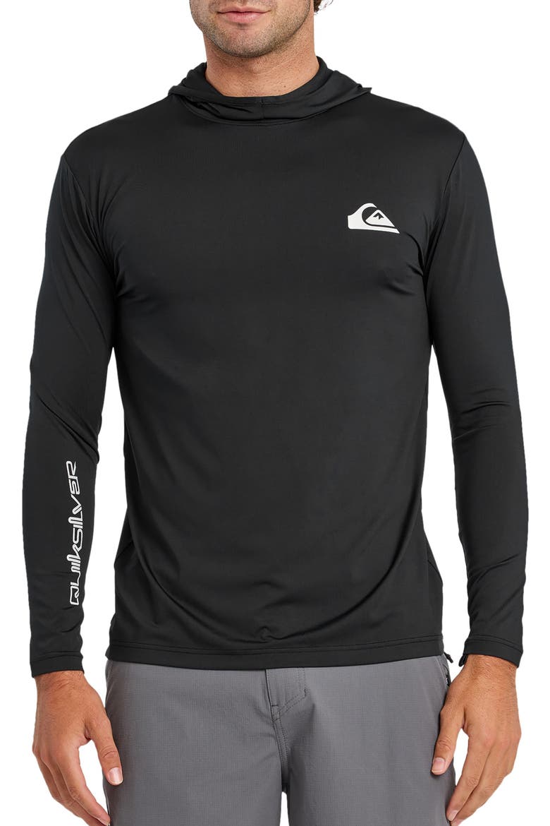 Everyday Surf UPF 50+ Long Sleeve Hooded Shirt, Main, color, BLACK