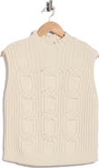 ELIE ELIE TAHARI Cable Stitch Sleeveless Sweater
