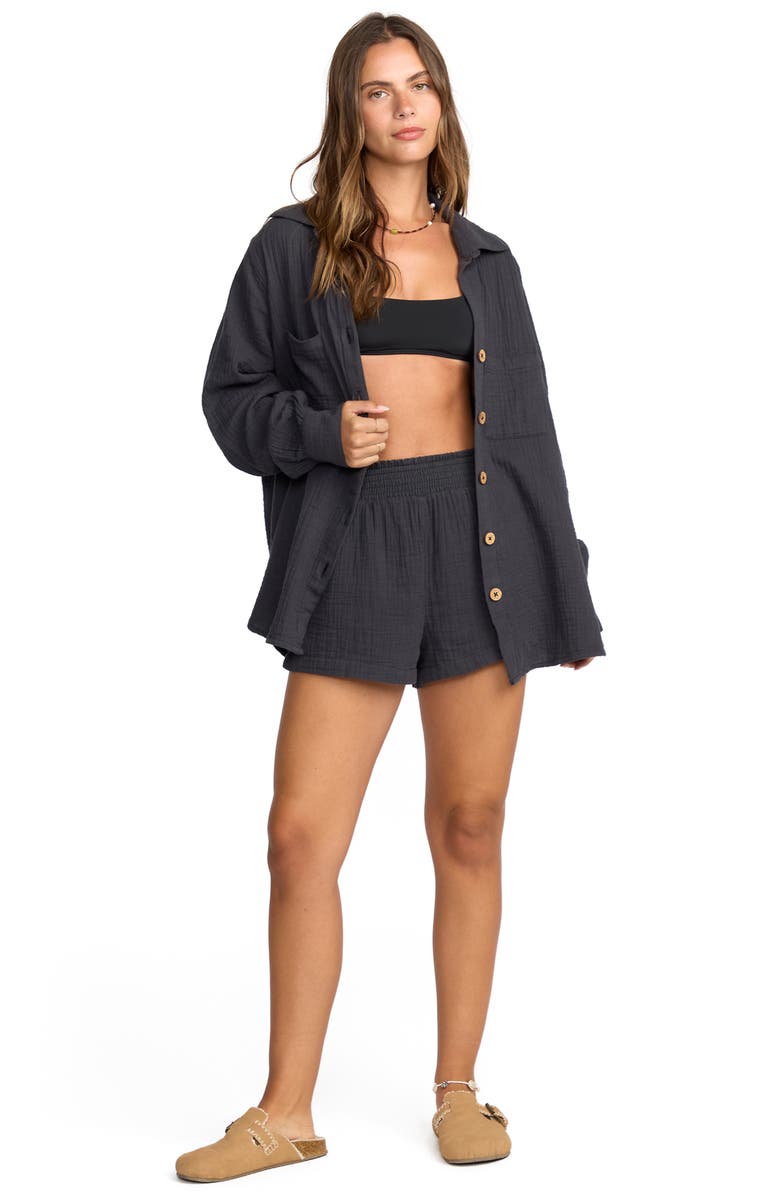 Billabong In the Waves Cotton Gauze Shorts, Alternate, color, Blasted Blue