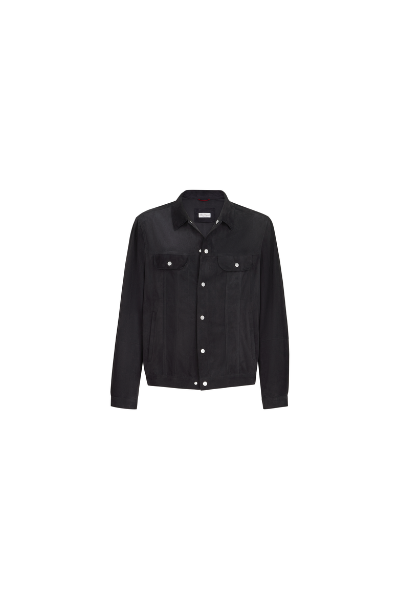 Suede four-pocket jacket, Alternate, color, Navy Blue