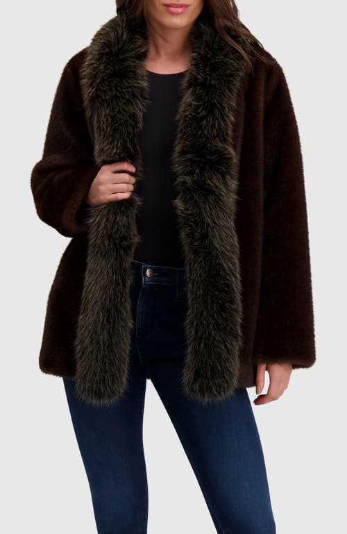 Lyla Grant Fur-free Fox & Mink (faux Fur) Jacket In Brown