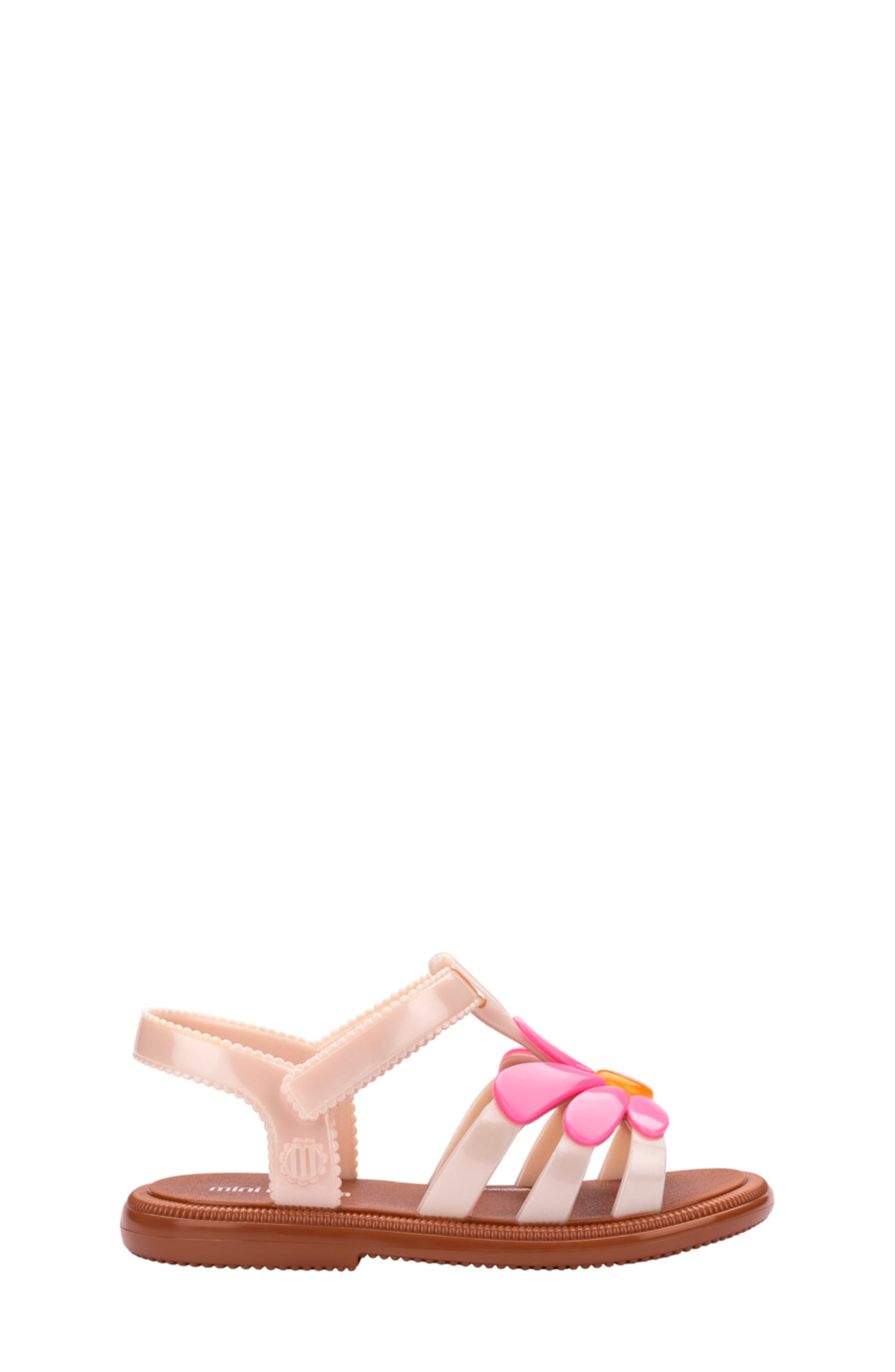 Kids' Hip Bloomy Ankle Strap Sandal, Alternate, color, BROWN/PINK