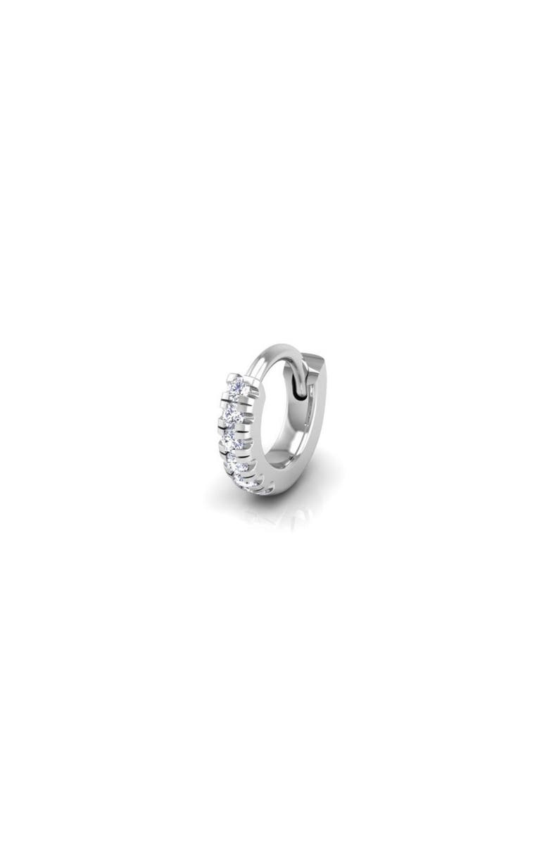 Seed2Stone Pavé-All-Day Single Hoop, Alternate, color, Silver