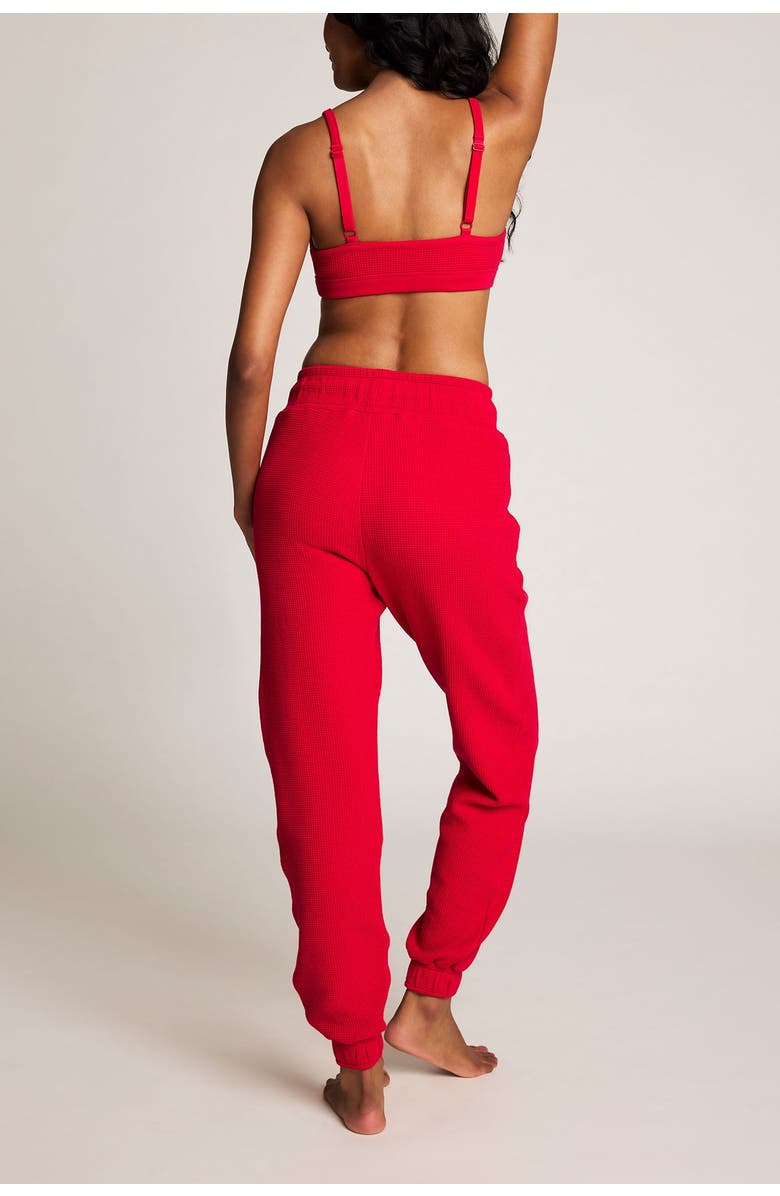 Negative Underwear Waffle Knit Jogger, Alternate, color, Cerise