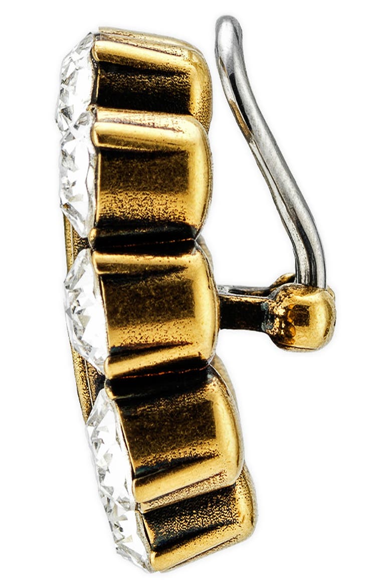 GG Crystal Stud Earrings, Alternate, color, GOLD/ CRYSTAL