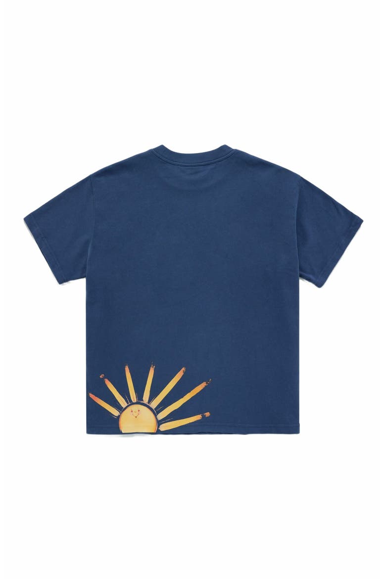 HAPPINESS LOOKS GOOD OVERSIZED TEE, Alternate, color, BLUE