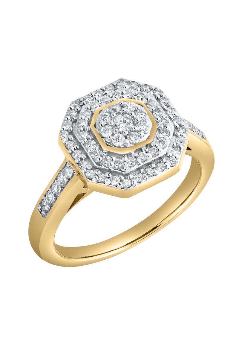 Vionne 0.50 Ct 10K Gold Diamond Ring, Alternate, color, 10K Yellow Gold