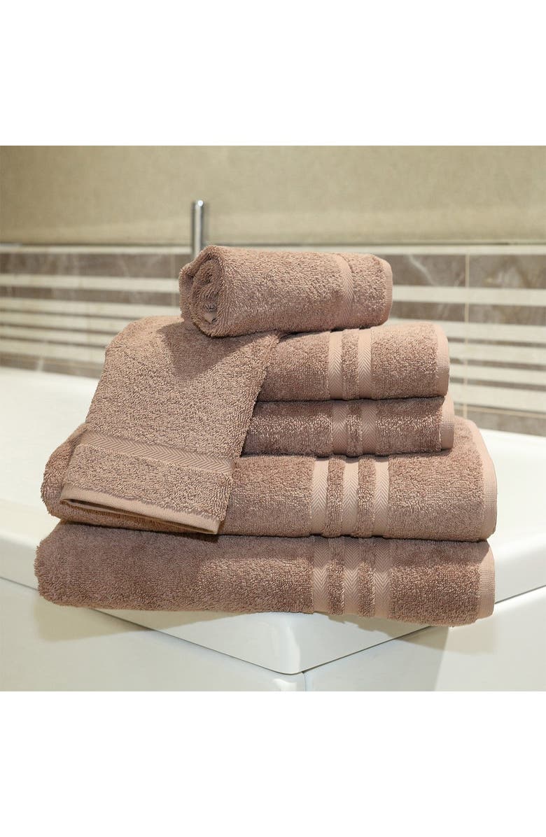 Linum Home Textiles Denzi 6-Piece Towel Set - Latte, Alternate, color, Latte
