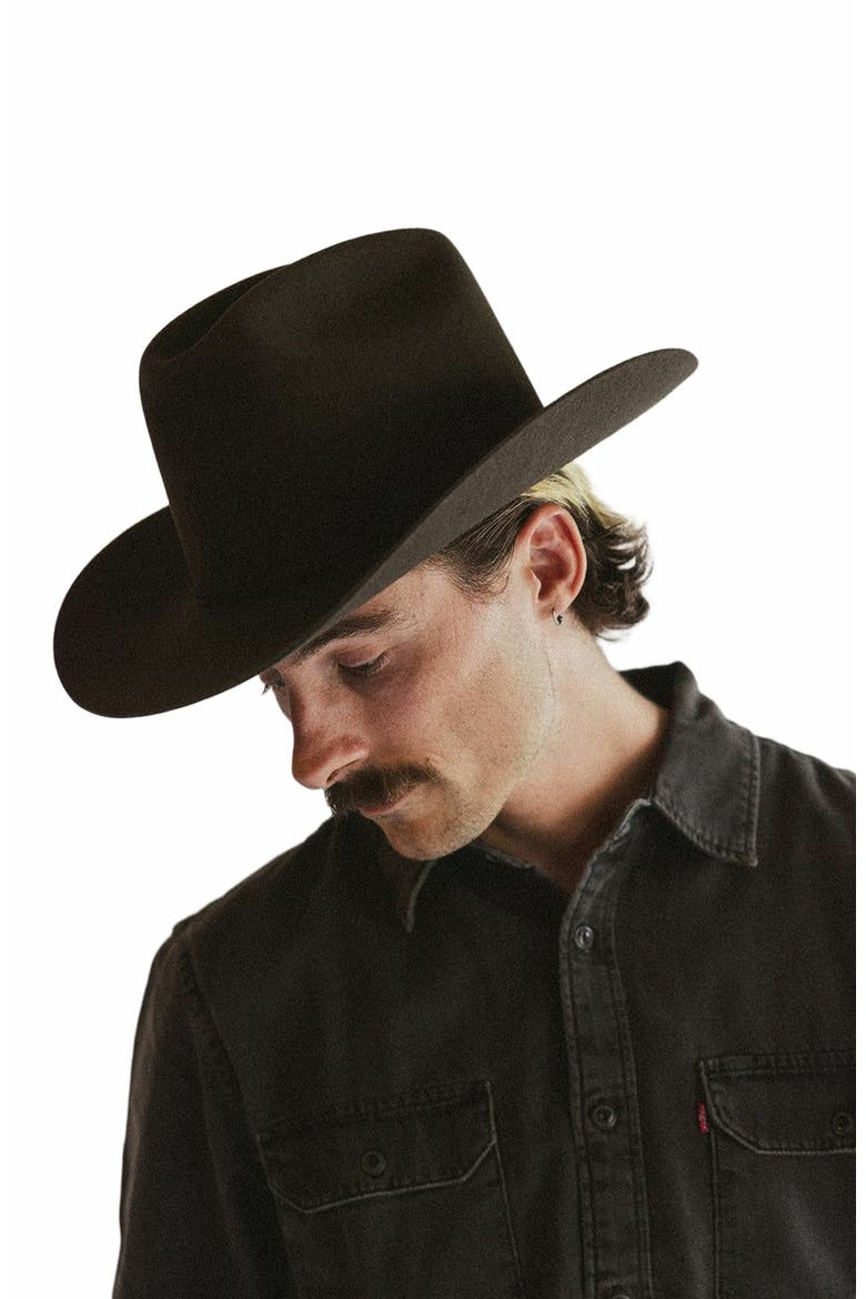 Butler County Retro Western Hat, Alternate, color, Hickory