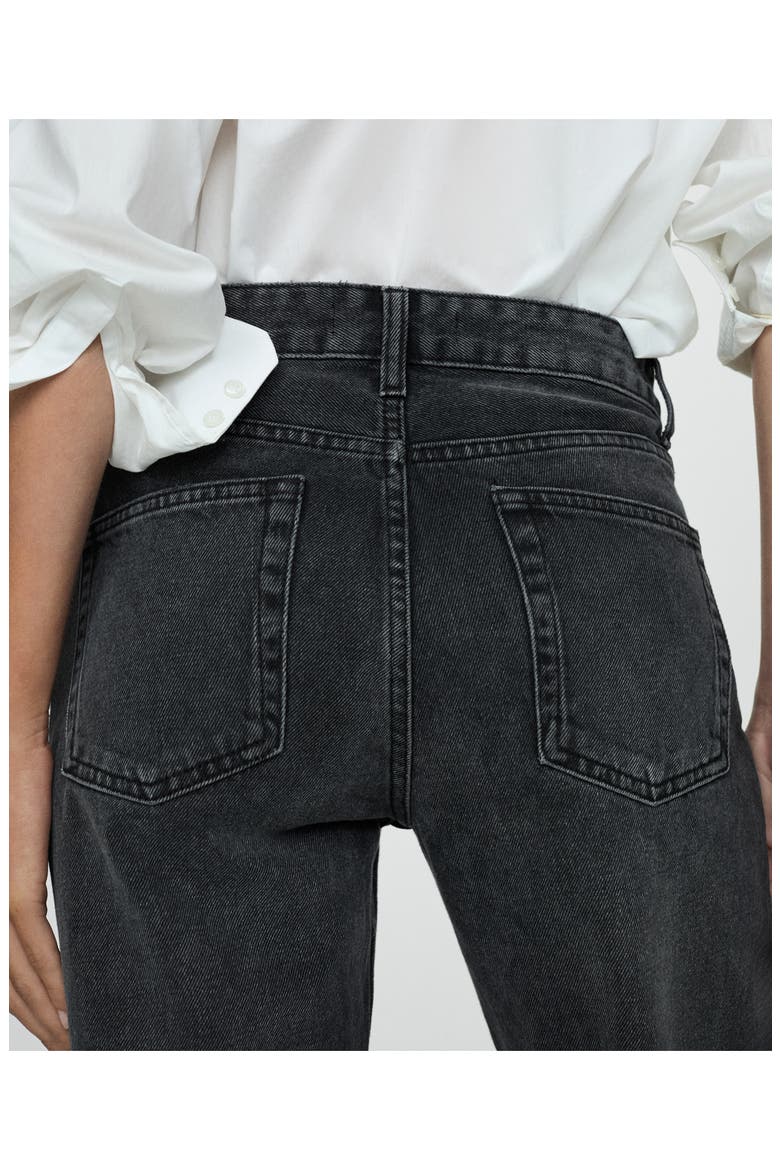 Mid Rise Relaxed Straight Leg Jeans, Alternate, color, BLACK DENIM