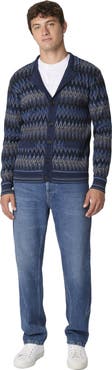 Missoni Zigzag Cardigan In Pure Wool
