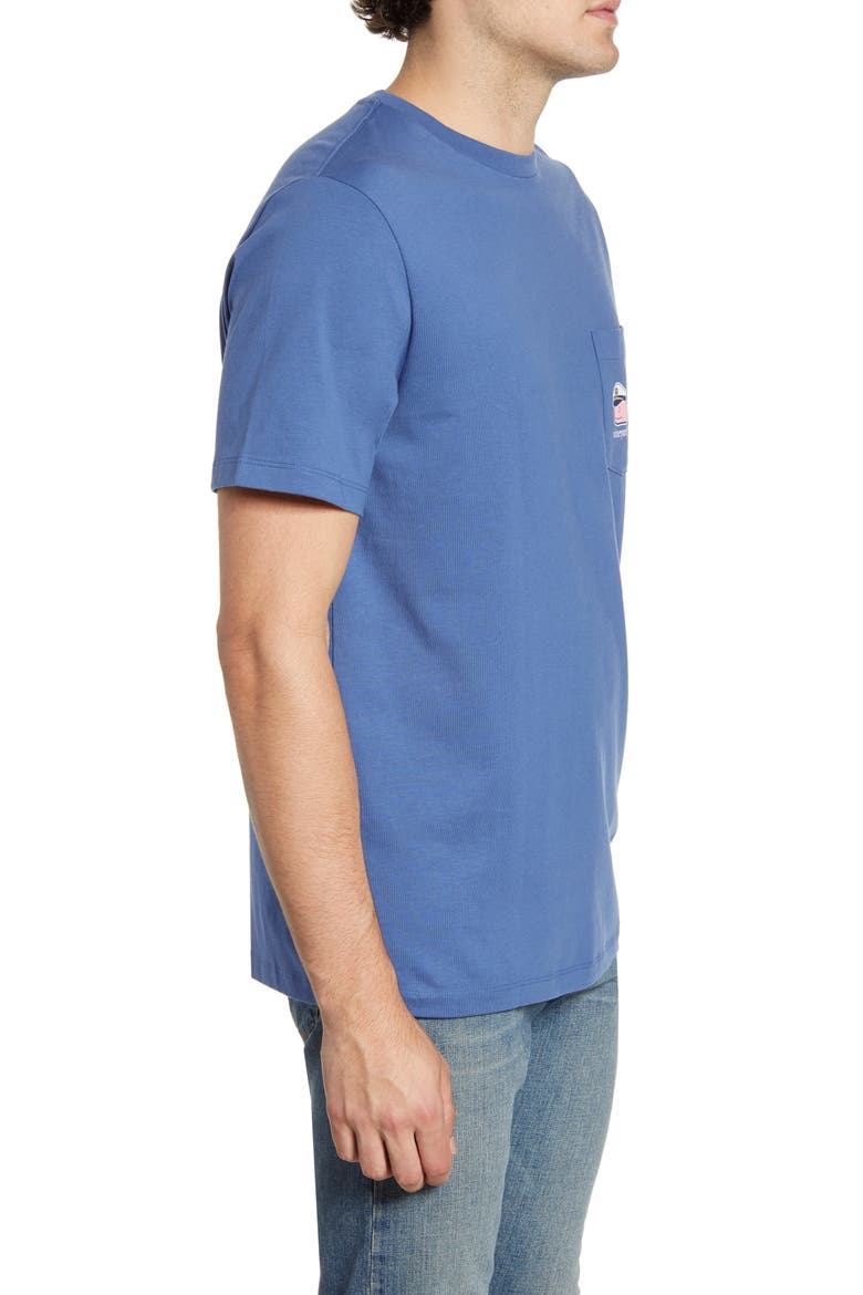 Lobster Bake Whale Pocket T-Shirt, Alternate, color, MOONSHINE