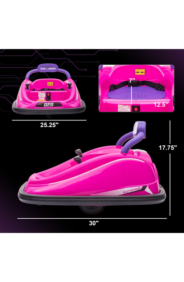 Aosom 12V Kids Electric Sports Car with Parent Remote, Bluetooth, Horn, Music, LED, Alternate, color, Pink