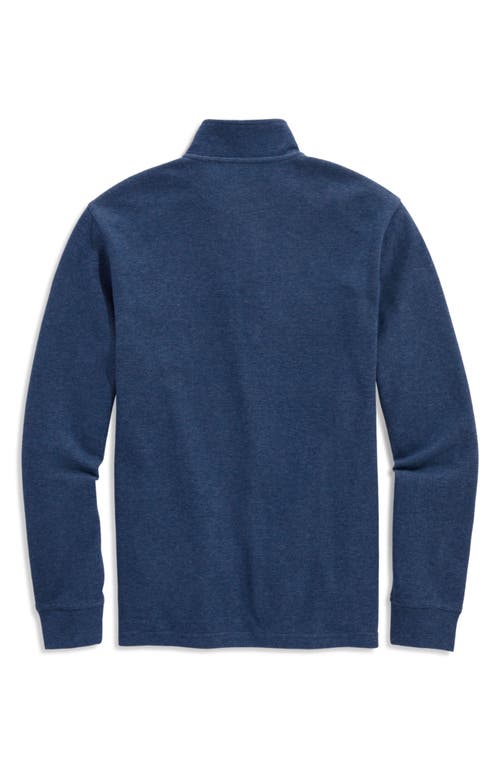 Vineyard Vines Saltwater Stripe Quarter Zip Pullover In Deep Bay