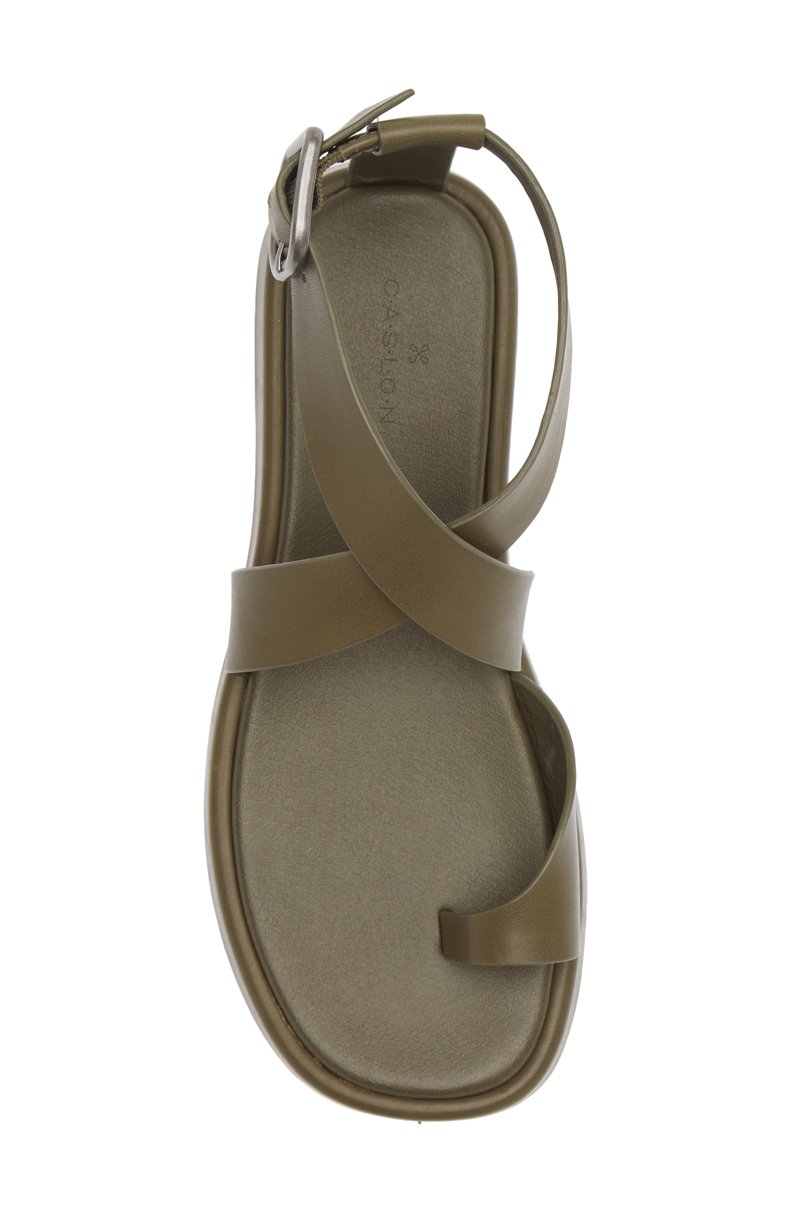 Audrina Toe Loop Sandal, Alternate, color, GREEN MOSS