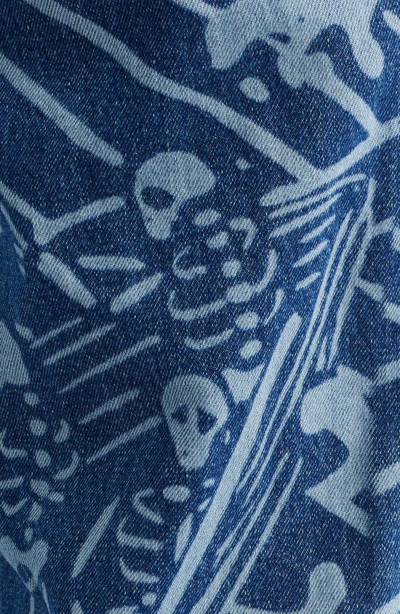 VERYRARE High Tide Laser Print Straight Leg Jeans, Alternate, color, Blue